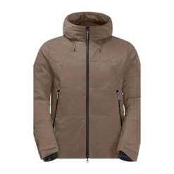 Męska Kurtka Rowerowa Do Dojazdów Do Pracy. Brązowe kurtki męskie Jack Wolfskin, l, bez wzorów, z materiału, biznesowe, z kapturem. Za 689.99 zł.