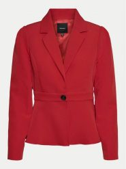 Vero Moda Marynarka Tahina 10318703 Czerwony Slim Fit. Czerwone marynarki i żakiety damskie Vero Moda, bez wzorów, z syntetyku, bez kołnierzyka, bez ramiączek. Za 169.99 zł.