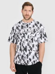 4F T-shirt oversize z nadrukiem męski - multikolor M. T-shirty męskie 4F, m, bez wzorów, z bawełny, bez kołnierzyka, bez ramiączek. Za 79.99 zł.