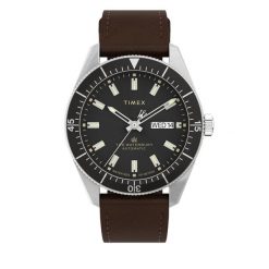 Zegarek Timex. Brązowe zegarki męskie Timex, bez wzorów. Za 959.99 zł.