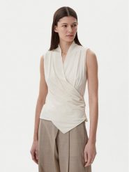 BOSS Bluzka Euana 50537768 Écru Regular Fit. Bluzki damskie Boss, xs, bez wzorów, z wiskozy, bez kołnierzyka, bez ramiączek. Za 379.99 zł.