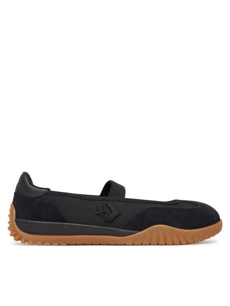Converse Baleriny Run Star Trainer Ballet Flat A16251C Czarny. Czarne balerinki damskie Converse, bez wzorów, ze skóry, retro, bez obcasa, bez zapięcia. Za 283.99 zł.