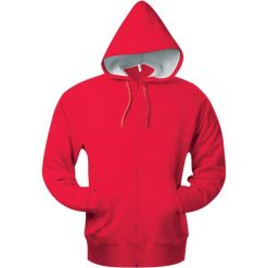 Bluza z kapturem z kieszeniami kangurkami Kariban. Niebieskie bluzy damskie KARIBAN, xl, bez wzorów, z bawełny, bez ramiączek, z kapturem. Za 267.00 zł.