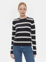 Tommy Hilfiger Sweter WW0WW40264 Granatowy Regular Fit. Niebieskie swetry nierozpinane damskie Tommy Hilfiger, xs, bez wzorów, z wełny, bez kołnierzyka, bez ramiączek. Za 519.99 zł.