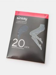 Rajstopy ze zwierzęcym wzorem - czarny. Czarne rajstopy i pończochy Sinsay, bez wzorów. Za 8.99 zł.