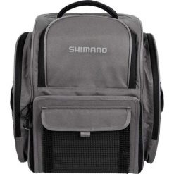 Średni plecak i pudełko na ryby Shimano. Czarne plecaki męskie Shimano, bez wzorów, z materiału. Za 399.00 zł.