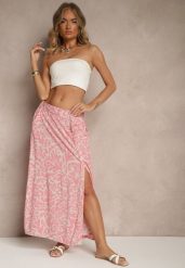 Różowa Rozkloszowana Spódnica z Wiskozy ze Wsuwanymi Kieszeniami Koselle. Czerwone spódnice damskie Renee, na co dzień, l, bez wzorów, z wiskozy, eleganckie, midi, rozkloszowane. Za 54.99 zł.