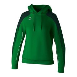 Bluza damska z kapturem Erima Evo Star. Zielone bluzy damskie Erima, na zimę, bez wzorów, z materiału, retro, bez ramiączek, z kapturem. Za 248.00 zł.