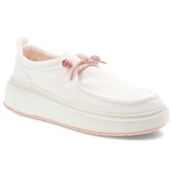 Białe Półbuty Jeep Modne Obuwie Damskie. Białe półbuty damskie Jeep, bez wzorów, eleganckie, bez obcasa, na platformie, bez zapięcia. Za 246.99 zł.