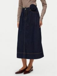 Vero Moda Spódnica jeansowa Ruth 10343067 Granatowy A-Line Fit. Niebieskie spódnice damskie Vero Moda, xl, bez wzorów, z bawełny. Za 229.99 zł.