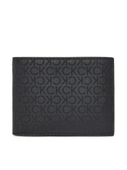 Calvin Klein Portfel Ck Sleek Trifold 10Cc W/Coin K50K512865 Czarny. Czarne portfele męskie Calvin Klein, bez wzorów, z materiału. Za 259.99 zł.