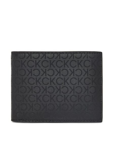 Calvin Klein Portfel Ck Sleek Trifold 10Cc W/Coin K50K512865 Czarny. Czarne portfele męskie Calvin Klein, bez wzorów, z materiału. Za 259.99 zł.