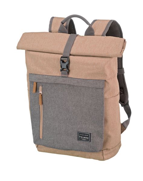 Plecak travelite Basics Roll-Up. Czerwone plecaki męskie TRAVELITE, bez wzorów, z materiału. Za 190.00 zł.