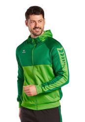 Kurtka treningowa z kapturem Erima Six Wings. Zielone kurtki sportowe męskie Erima, xl, bez wzorów, z bawełny, z kapturem, do piłki ręcznej. Za 224.45 zł.