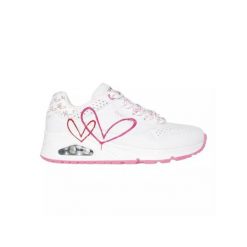 Femme UNO - TWIN HEARTS WRPK Blanc Blanc Skechers. Białe obuwie sportowe damskie Skechers, bez wzorów, bez zapięcia. W wyprzedaży za 490.00 zł.