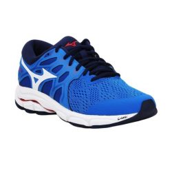 Trampki Męskie Wave Equate 4. Niebieskie trampki męskie Mizuno, bez wzorów, z gumy, klasyczne, bez zapięcia. Za 776.99 zł.