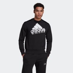 Bluza męska Adidas Gym & Pilates. Białe bluzy męskie Adidas, m, bez wzorów, z bawełny, biznesowe, bez ramiączek, bez kaptura. Za 269.99 zł.