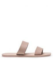 JENNY Klapki CT1011-5 Beżowy. Brązowe klapki damskie Jenny, bez wzorów, z syntetyku, bez obcasa, bez zapięcia. Za 39.99 zł.