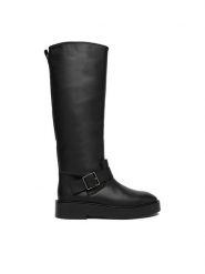 Calvin Klein Botki YW0YW01972 Czarny. Czarne botki damskie Calvin Klein, bez wzorów, ze skóry, bez obcasa, na płaskiej podeszwie, bez zapięcia. Za 729.99 zł.