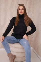 Sweter z wywijanym golfem grafitowy. Szare swetry nierozpinane damskie KESI, l, bez wzorów, z wełny, bez kołnierzyka, plus size, bez ramiączek. Za 139.05 zł.
