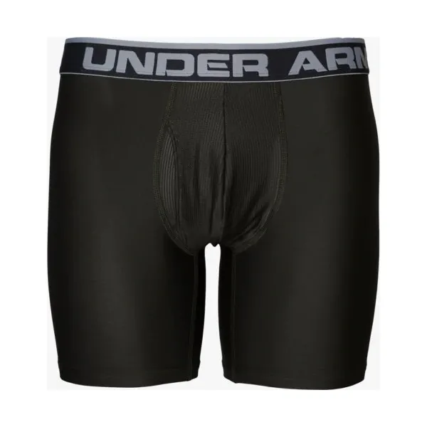 Under Armour Bokserki Original 6 Boxerjo , czarny, rozmiar S. Czarne bokserki męskie Under Armour, bez wzorów, z elastanu. W wyprzedaży za 59.99 zł.