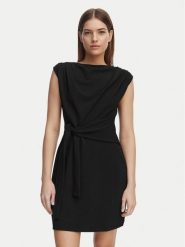 French Connection Sukienka koktajlowa 719H0 Czarny Slim Fit. Czarne sukienki damskie French Connection, xl, bez wzorów, z syntetyku, wizytowe, bez kołnierzyka, bez ramiączek. Za 379.99 zł.