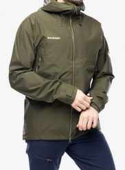 Kurtka z membraną męska Mammut Crater IV HS Hooded Jacket. Zielone kurtki męskie Mammut, na zimę, l, bez wzorów, z gore-texu, bez kaptura, wspinaczkowe, gore-tex. Za 1,888.50 zł.