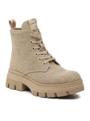 Calvin Klein Jeans Trapery Chunky Combat Laceup Boot Co YW0YW01239 Beżowy. Brązowe trapery damskie Calvin Klein Jeans, z jeansu, bez zapięcia. Za 749.99 zł.