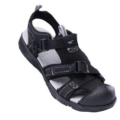 Sandały Męskie Garry. Czarne buty zimowe męskie Hi-tec, bez wzorów, bez obcasa, bez zapięcia. Za 138.99 zł.