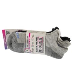 Skarpetki sportowe damskie 3pk Work Lowcut Womens Socks. Szare skarpetki damskie Skechers, bez wzorów, z bawełny. Za 69.99 zł.