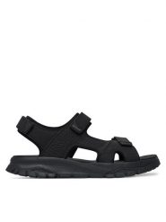 Skechers Sandały Strap River 205724/BBK Czarny. Czarne sandały męskie Skechers, bez wzorów, ze skóry, bez zapięcia. Za 269.99 zł.