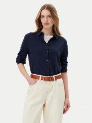 Tommy Hilfiger Koszula WW0WW45983 Granatowy Regular Fit. Niebieskie koszule damskie Tommy Hilfiger, m, bez wzorów, z bawełny, bez kołnierzyka, bez ramiączek. Za 229.99 zł.