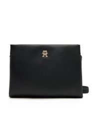 Tommy Hilfiger Torebka Th Legacy Mini Crossover AW0AW17225 Czarny. Czarne listonoszki damskie Tommy Hilfiger, bez wzorów, ze skóry, bez dodatków. Za 299.99 zł.