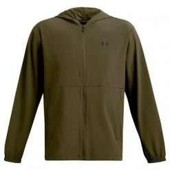 Kurtka przeciwwiatrowa Under Armour. Zielone kurtki męskie Under Armour, xs, bez wzorów, z materiału, z kapturem. Za 349.40 zł.