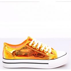 Trampki benzynowy kolor żółte XL19P Yellow. Żółte trampki i tenisówki damskie ButyModne, bez wzorów, z materiału, bez zapięcia. W wyprzedaży za 79.00 zł.