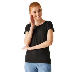 Koszulka damska Carlie. Czarne bluzki damskie Regatta, l, bez wzorów, sportowe, bez kołnierzyka, bez ramiączek. Za 121.00 zł.