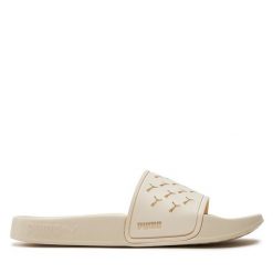 Klapki Puma. Brązowe klapki damskie Puma, bez wzorów, sportowe, bez obcasa, bez zapięcia. Za 149.99 zł.
