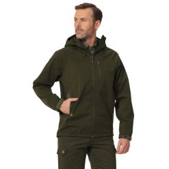 Kurtka myśliwska męska Tagart Softshell Volda z wysokiej jakości membraną. Zielone kurtki męskie tagart, m, bez wzorów, z softshellu, sportowe, bez kaptura. Za 599.00 zł.