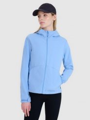 4F Kurtka softshell wiatroodporna membrana 5000 damska - granatowa XL. Niebieskie kurtki damskie 4F, na zimę, m, bez wzorów, z dzianiny, z kapturem. Za 159.99 zł.