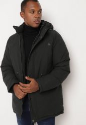Czarna Kurtka Parka z Odpinanym Kapturem i Polarowym Ociepleniem Rinavia. Czarne kurtki męskie Born2be, l, bez wzorów, z jeansu, eleganckie. Za 319.99 zł.
