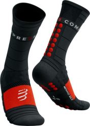 Skarpety biegowe Compressport Pro Racing Socks Winter Run. Czarne skarpetki damskie Compressport, bez wzorów, z jedwabiu. Za 208.05 zł.