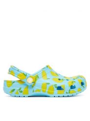 Crocs Klapki Classic Fresh Fruits Clog 211008 Niebieski. Niebieskie klapki damskie Crocs, bez wzorów, z tworzywa sztucznego, bez obcasa, bez zapięcia. Za 211.65 zł.