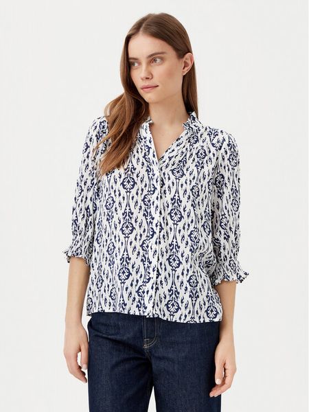 ONLY Koszula Raya 15332997 Granatowy Regular Fit. Niebieskie koszule damskie ONLY, xs, bez wzorów, z wiskozy, bez kołnierzyka, bez ramiączek. Za 75.99 zł.