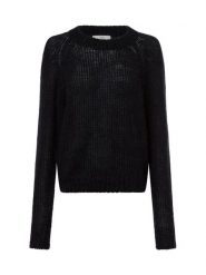 IPURI Sweter z dzianiny Kobiety czarny, S. Czarne swetry nierozpinane damskie IPURI, s, bez wzorów, z dzianiny, bez kołnierzyka, bez ramiączek. Za 299.95 zł.