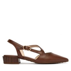 Czółenka Hispanitas. Brązowe czółenka damskie Hispanitas, bez wzorów, bez obcasa, bez zapięcia. Za 609.99 zł.