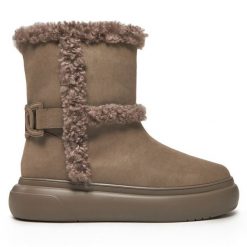 Śniegowce TWINSET. Brązowe śniegowce damskie Twinset, bez zapięcia. Za 1,149.00 zł.