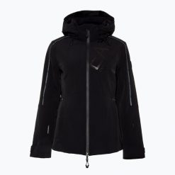Kurtka narciarska damska EA7 Emporio Armani Ski Cortina Logo Toray. Czarne kurtki sportowe damskie EA7 Emporio Armani, l, bez wzorów, z elastanu, bez ramiączek, bez kaptura, narciarskie, Dermizax. Za 1,999.00 zł.