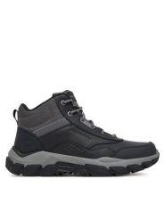 Skechers Trekkingi Santoro 205587 BLK Czarny. Czarne botki męskie Skechers, bez wzorów, ze skóry, bez obcasa, bez zapięcia. Za 356.99 zł.
