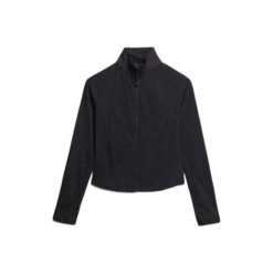 Damska bluza dresowa Superdry Studios. Czarne bluzy damskie Superdry, bez wzorów, z dresówki, bez ramiączek, bez kaptura. Za 322.20 zł.