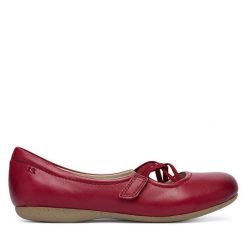 Baleriny Josef Seibel. Czerwone balerinki damskie Josef Seibel, bez wzorów, bez obcasa, bez zapięcia. Za 389.99 zł.